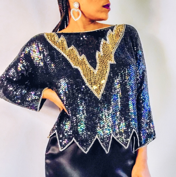 Vintage Tops - Vintage Sequin Top